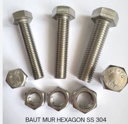 Mur Hex Grade 8 ? Berbagai Ukuran (per 100 pcs)