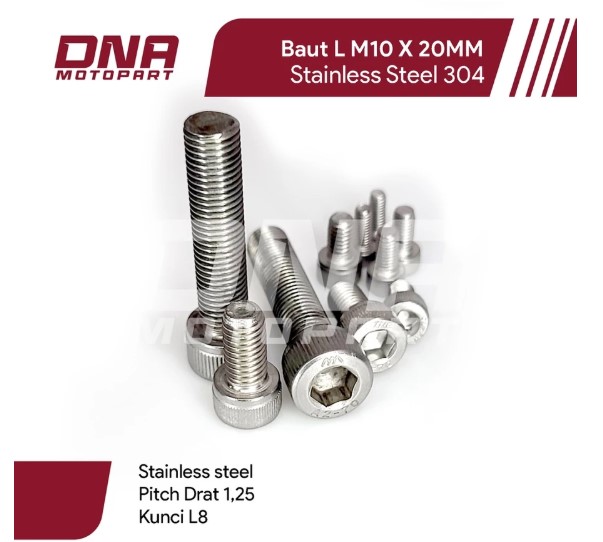 Baut Hex Grade 8.8 ? Berbagai Ukuran (per 100 pcs)